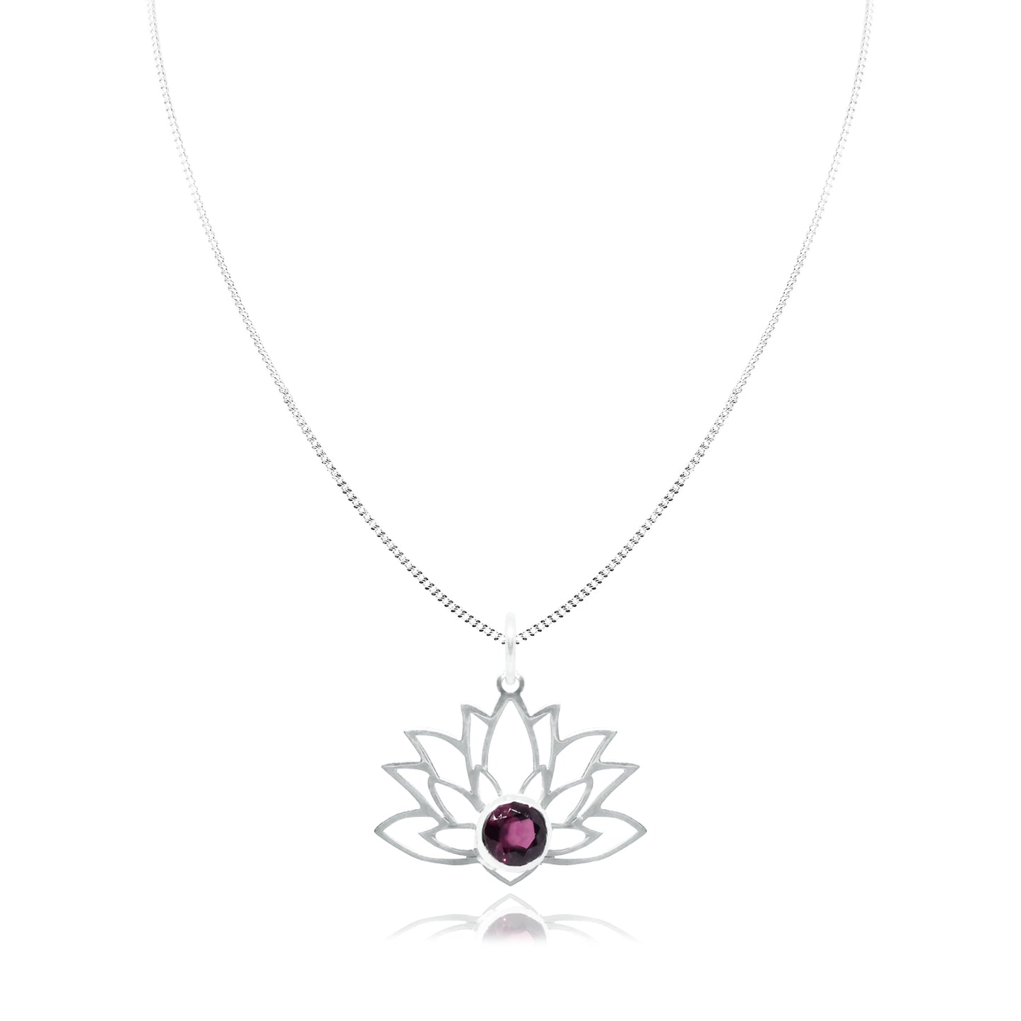 Dije chico Flor de Loto con piedra