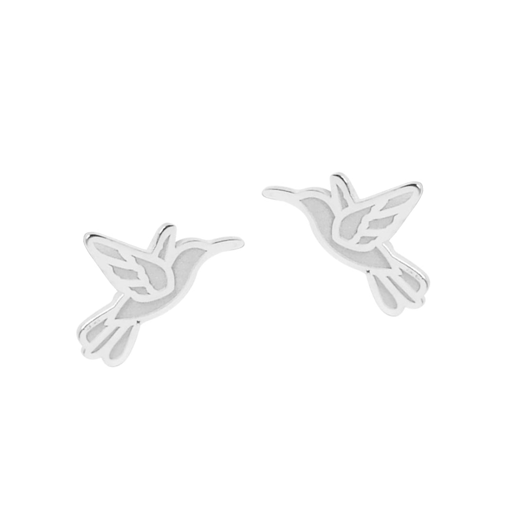 Broqueles Suerte Colibrí de plata
