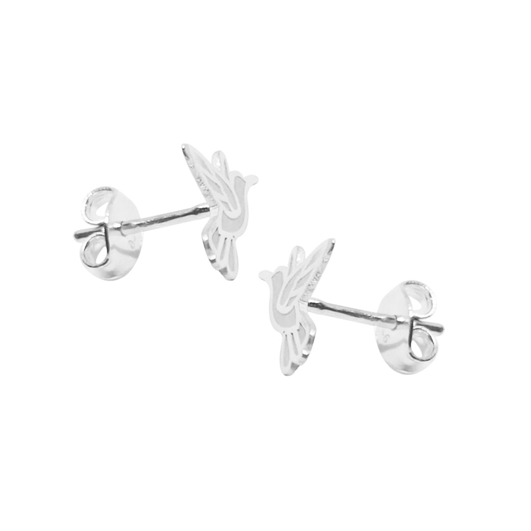 Broqueles Suerte Colibrí de plata