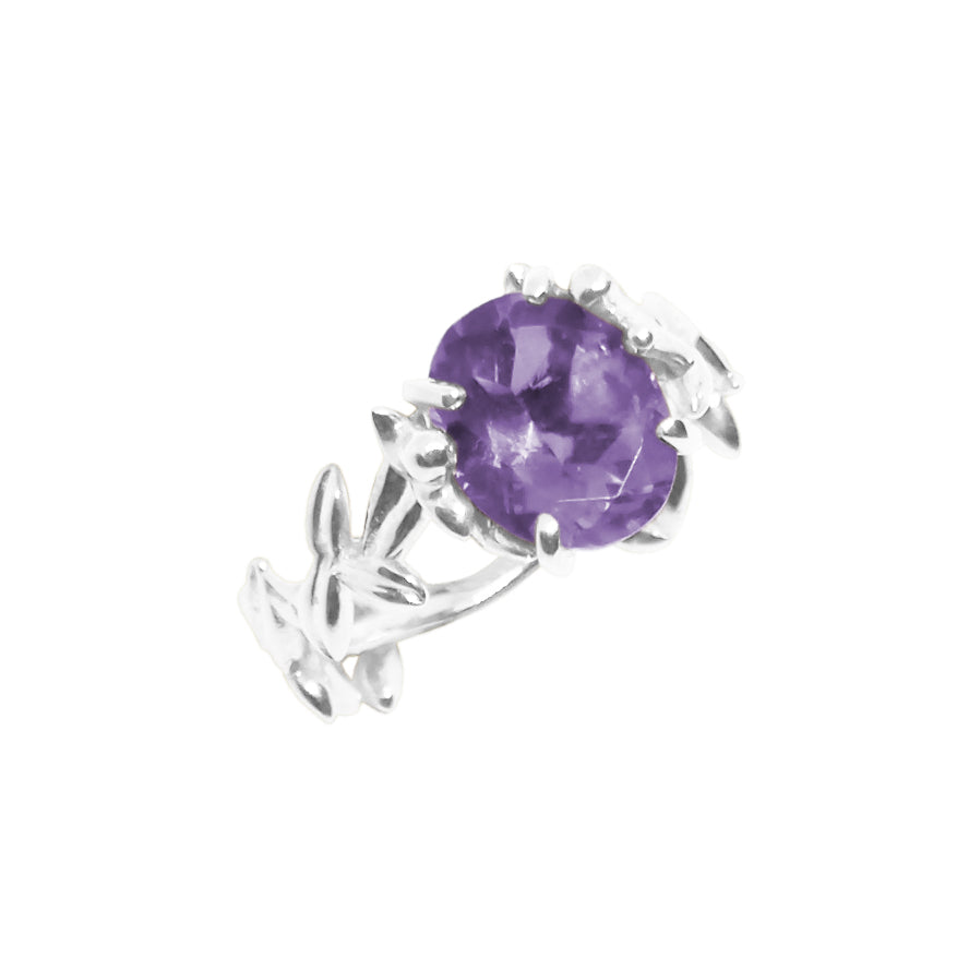 Anillo Vida de plata con amatista
