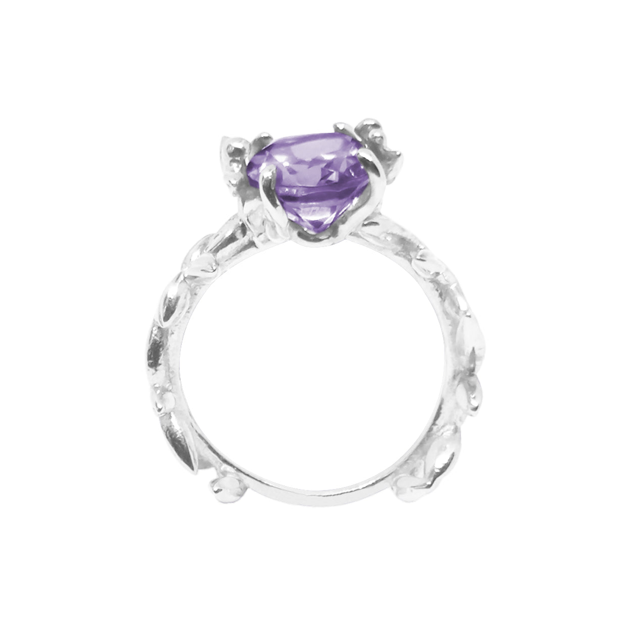 Anillo Vida de plata con amatista