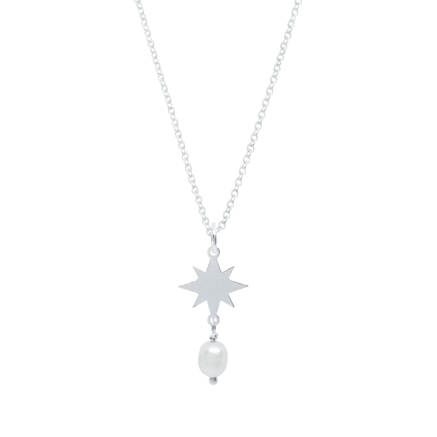 Dije estrella Astros de plata con perla