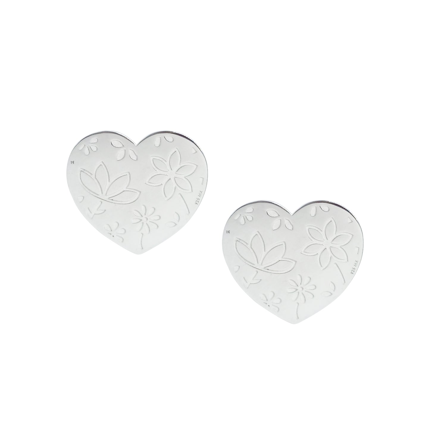 Broqueles corazón Querer de plata