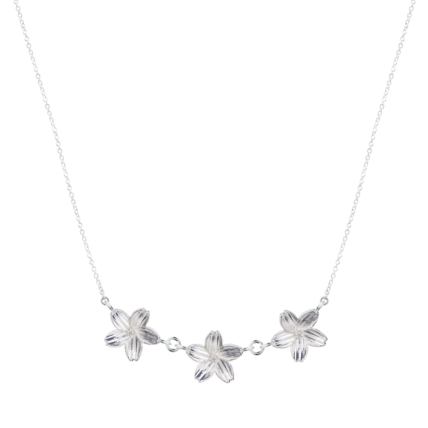 Collar Flor de Cerezo de plata con cadena