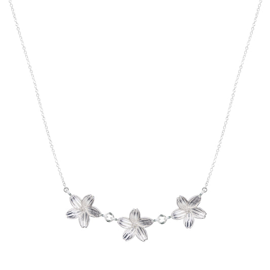 Collar Flor de Cerezo de plata con cadena