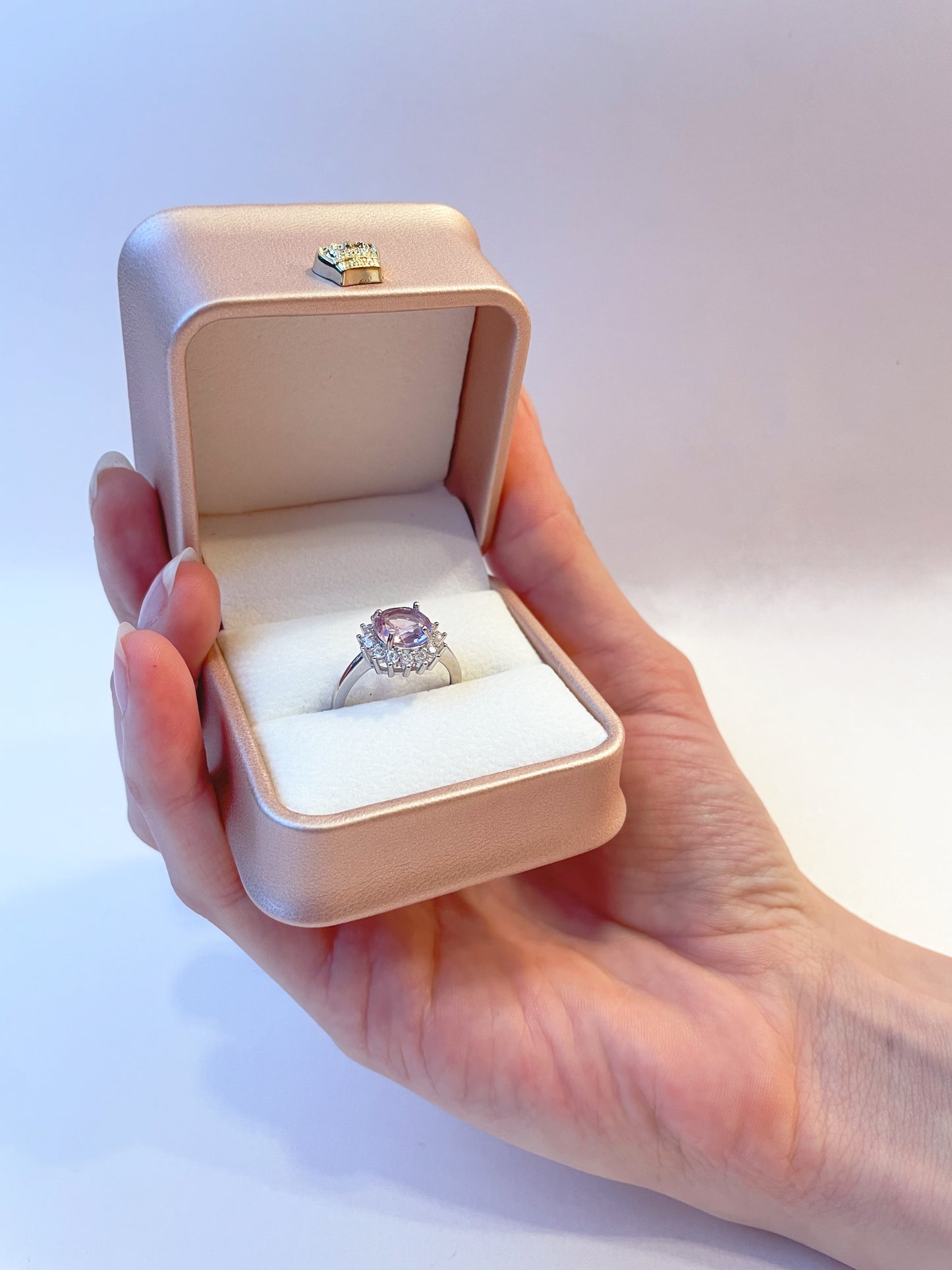 Anillo Jazmín de plata con amatista
