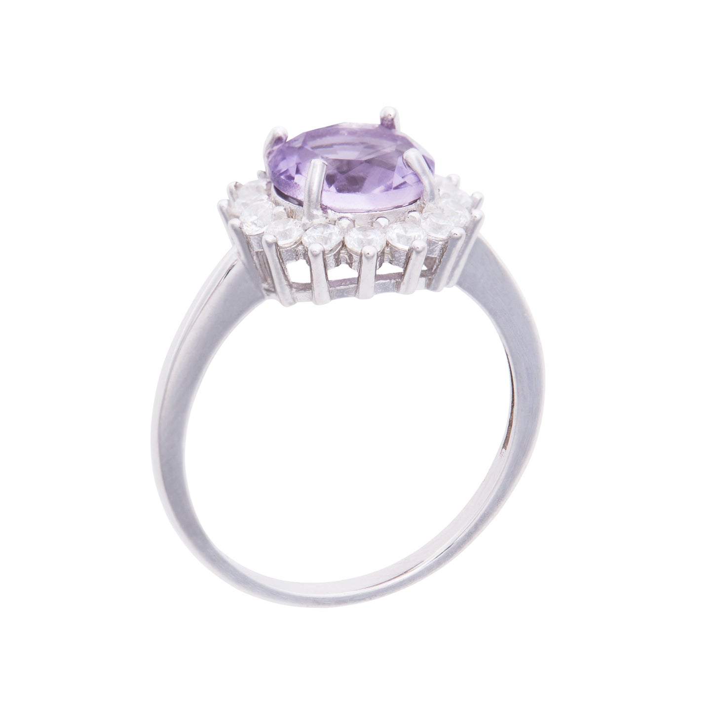 Anillo Jazmín de plata con amatista
