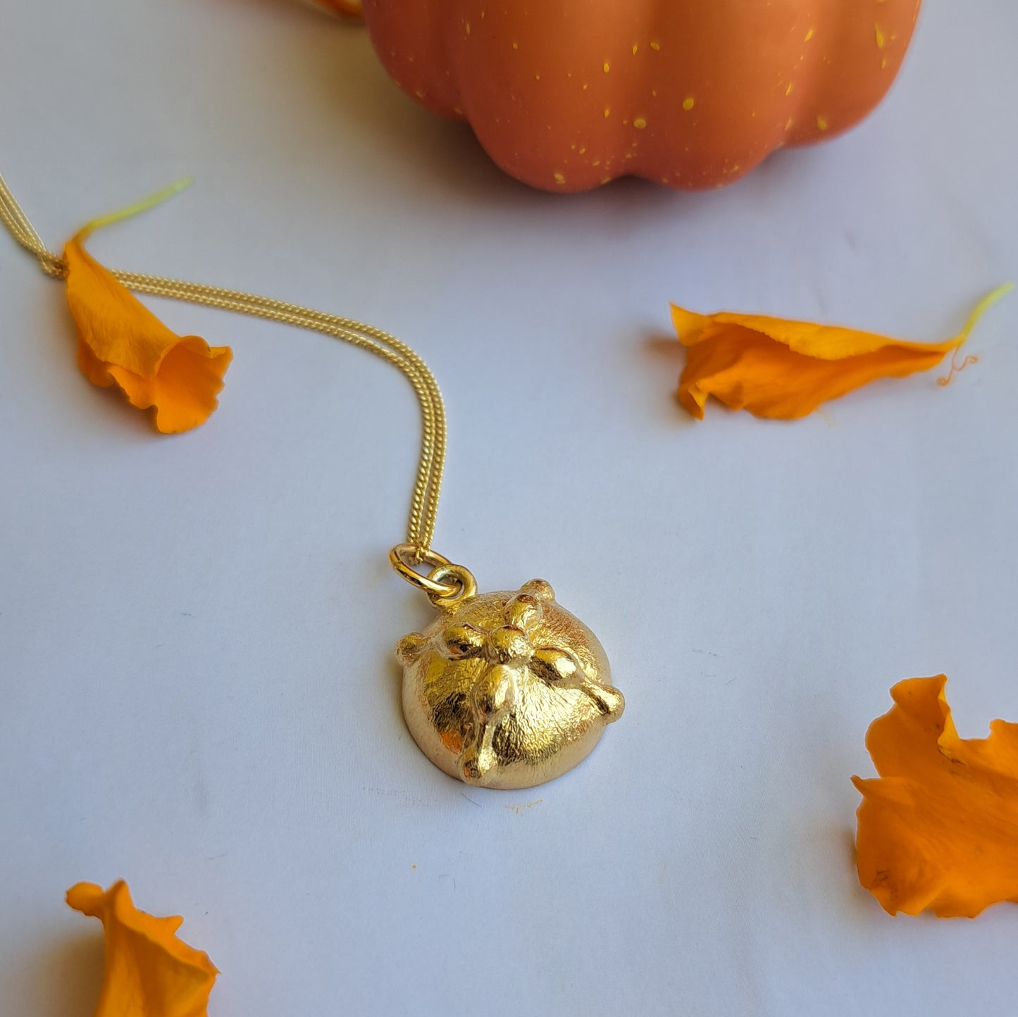 Dije pan de muerto de plata con cadena de plata