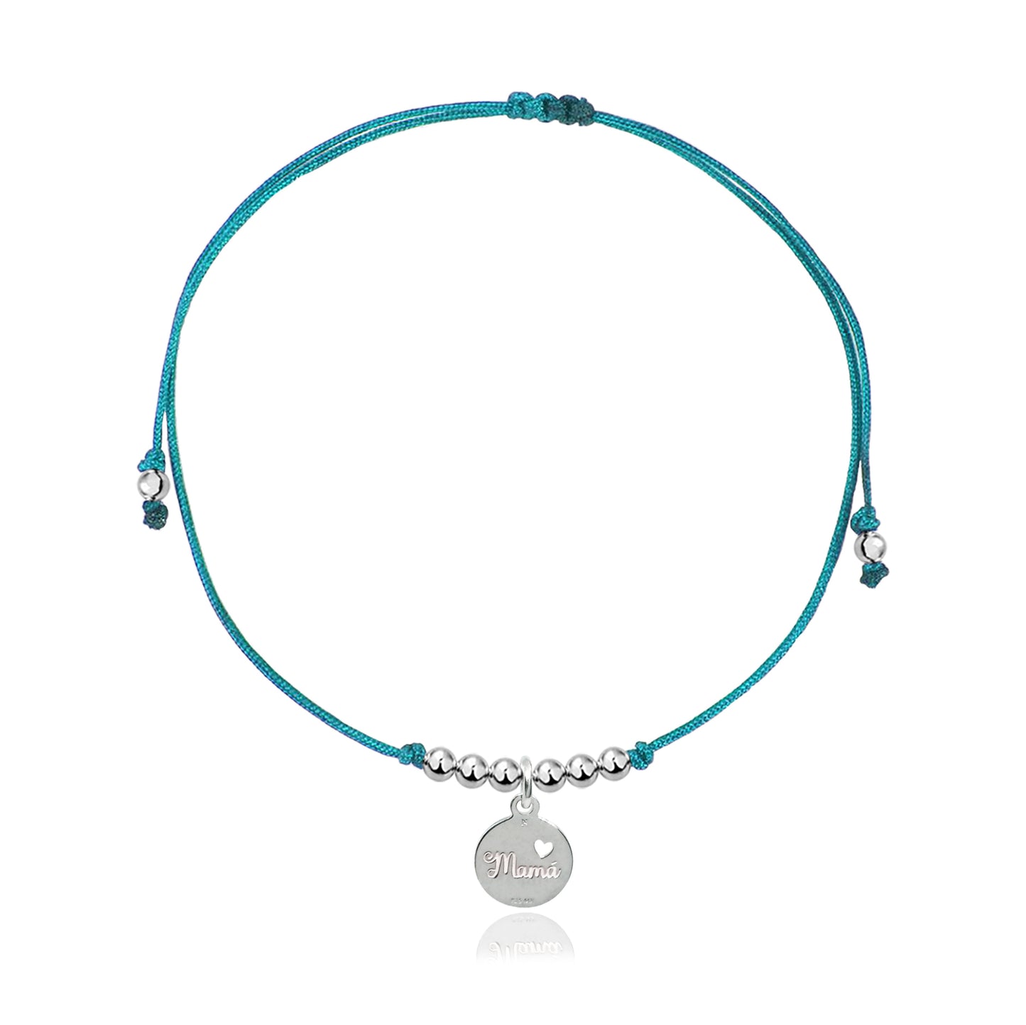 Pulsera hilo con charm mamá