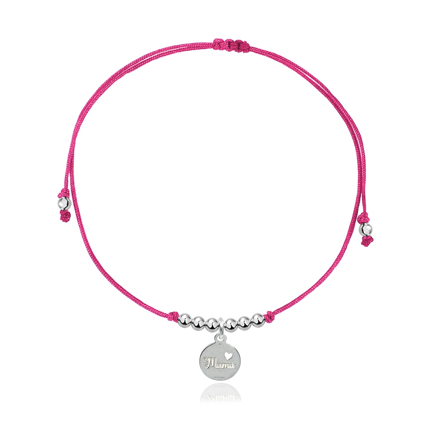 Pulsera hilo con charm mamá