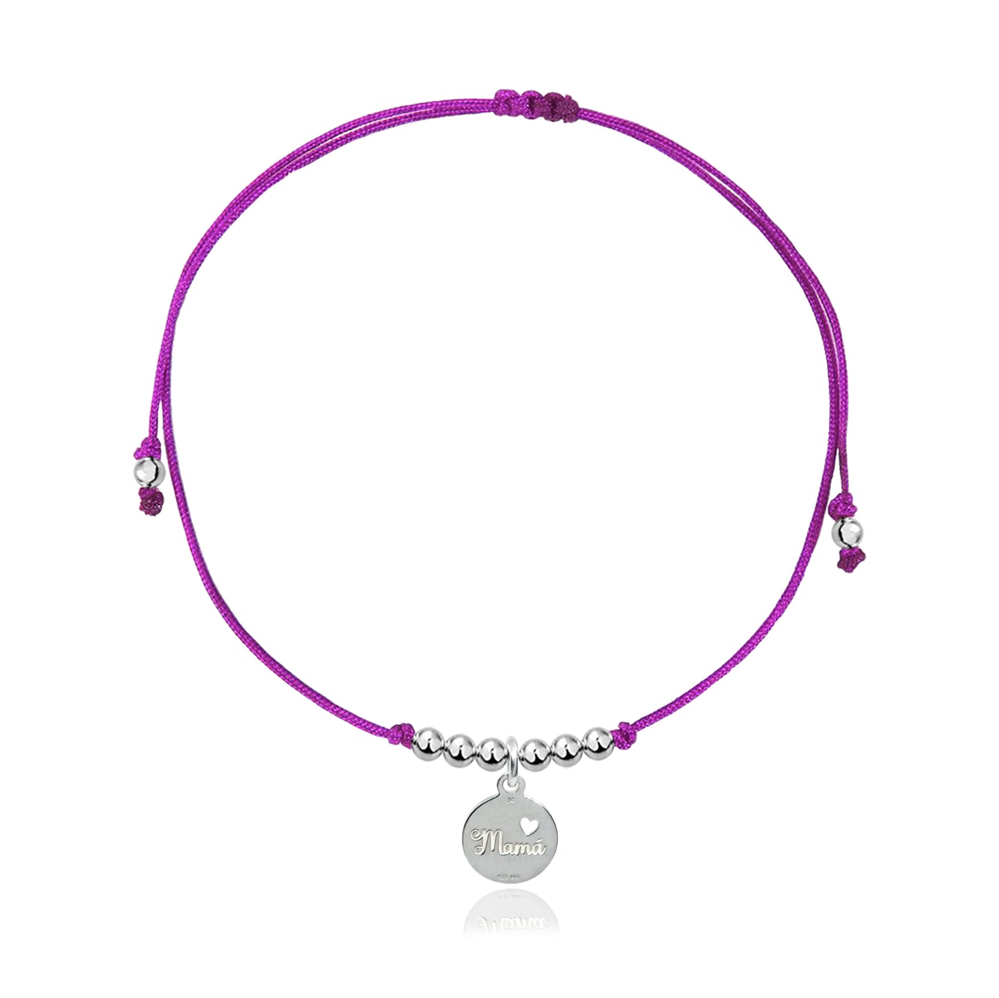 Pulsera hilo con charm mamá