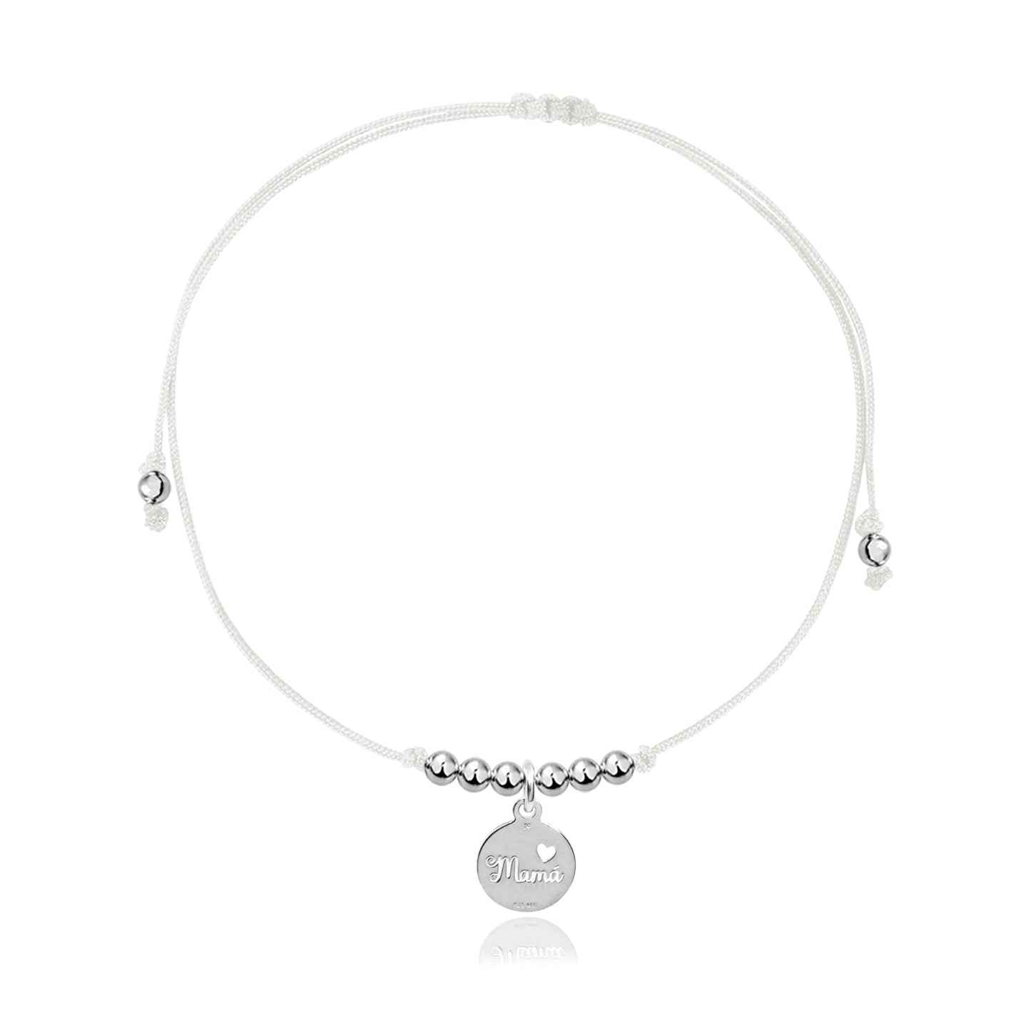 Pulsera hilo con charm mamá