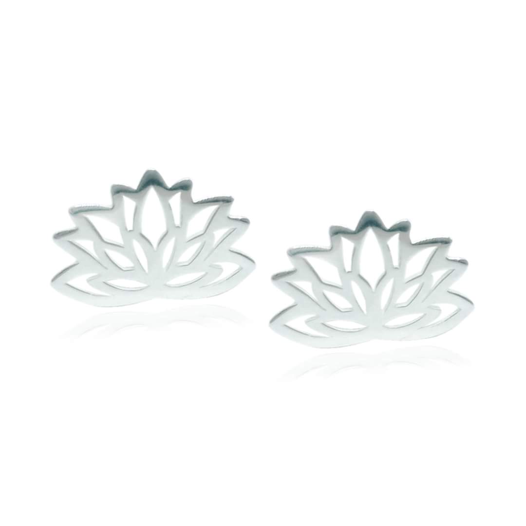 Broqueles Flor de Loto de plata