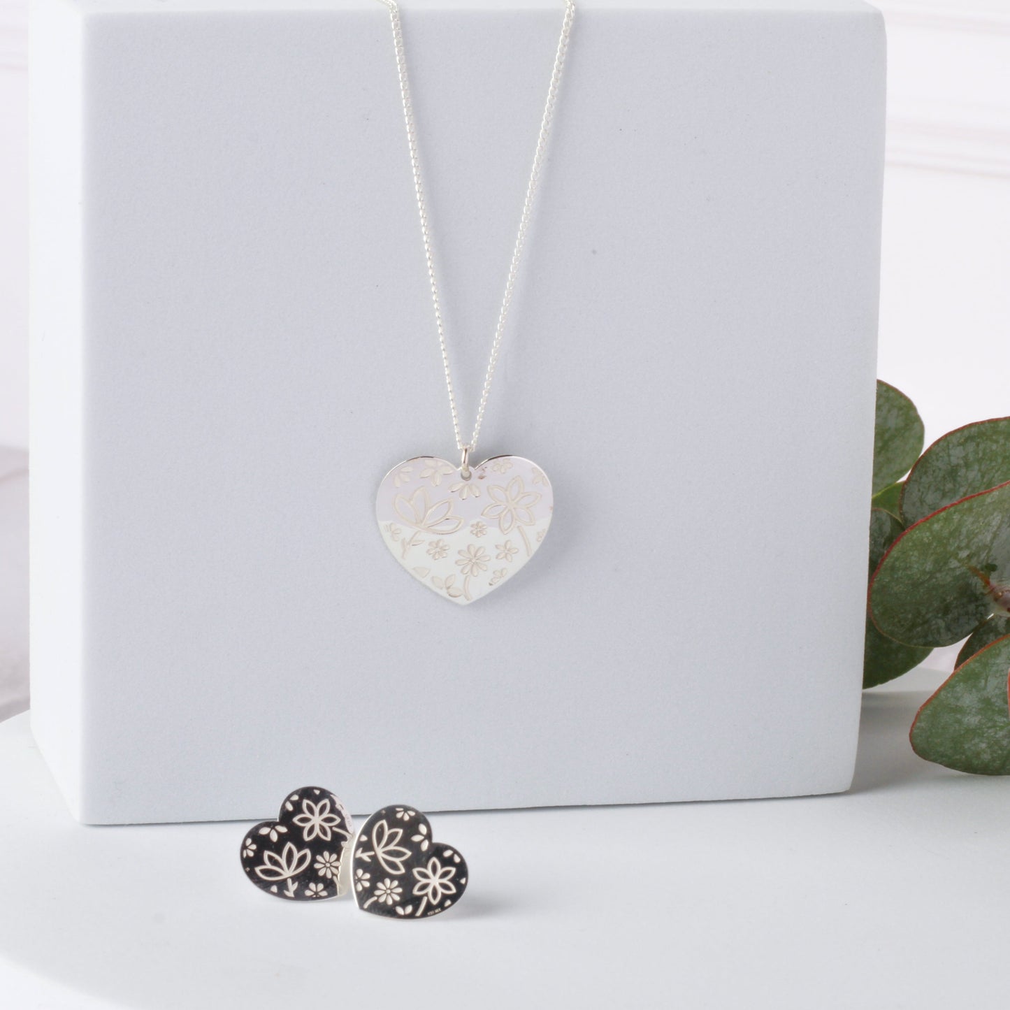 Broqueles corazón Querer de plata