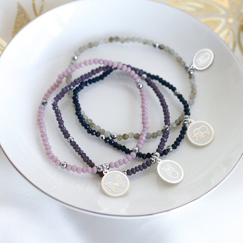 Pulsera elástica Resiliencia con charm elefante