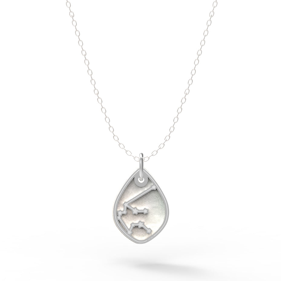 Dije Constelación zodiaco Acuario de plata