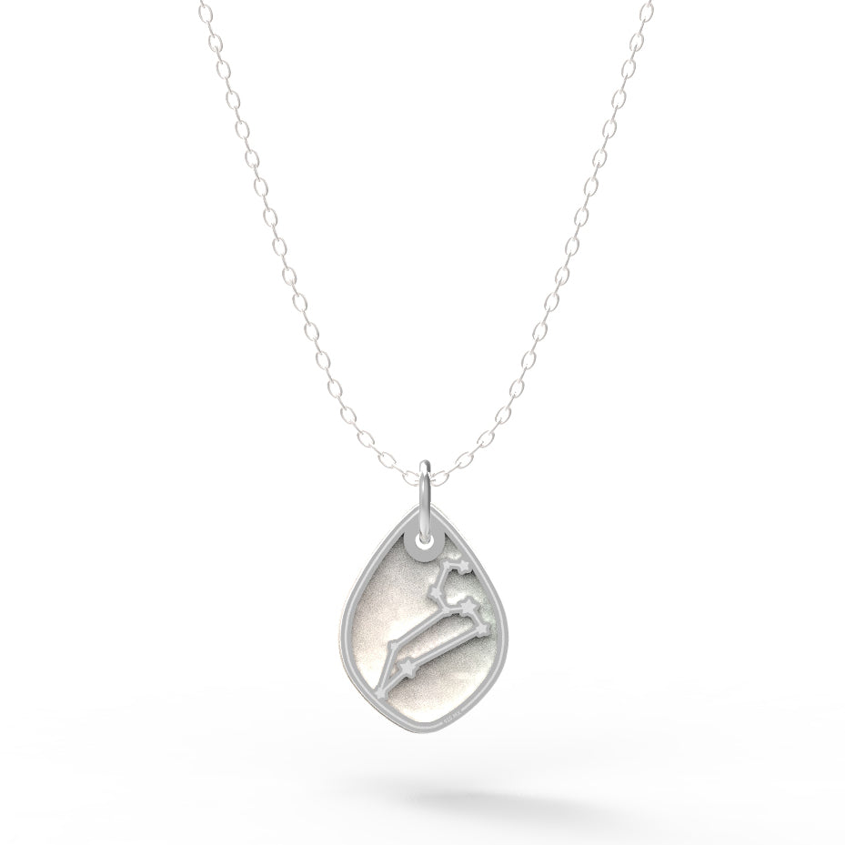 Dije Constelación zodiaco Leo de plata