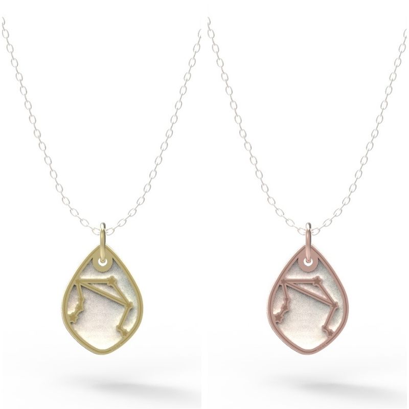 Dije Constelación zodiaco Libra de plata