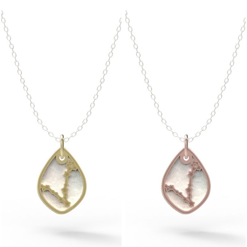 Dije Constelación zodiaco Piscis de plata