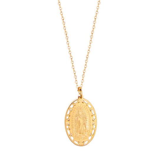Medalla Nube Virgen de Guadalupe dorada