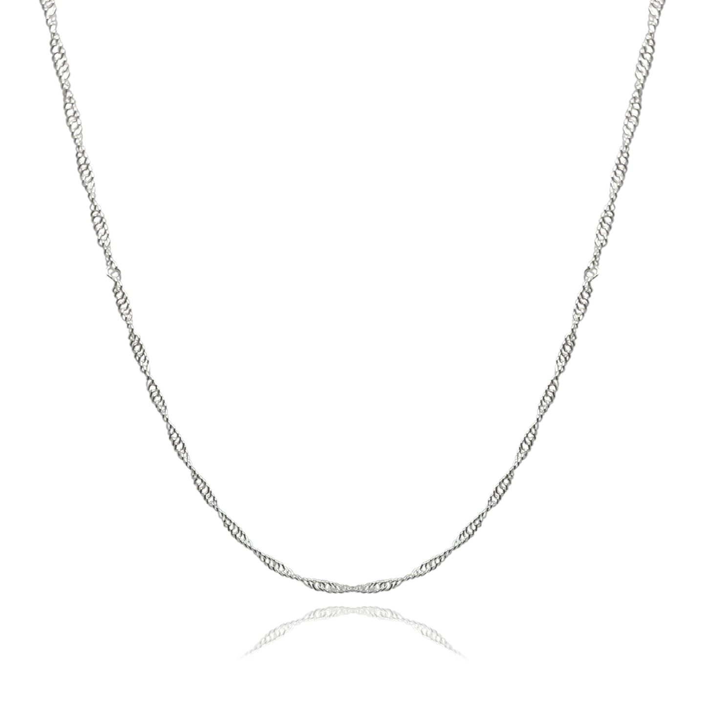 Collar de cadena torcida plata