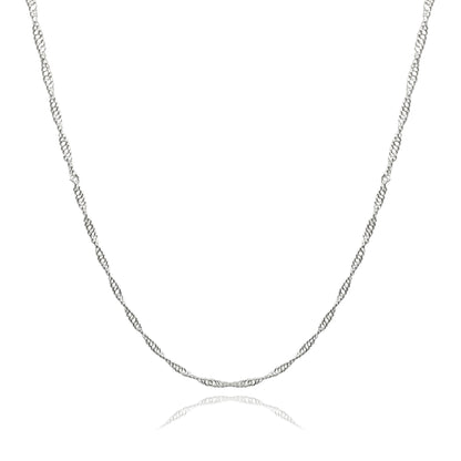 Collar de cadena torcida plata
