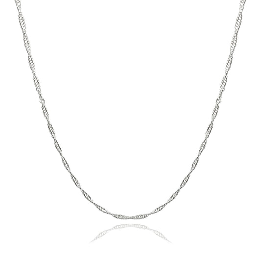Collar de cadena torcida plata
