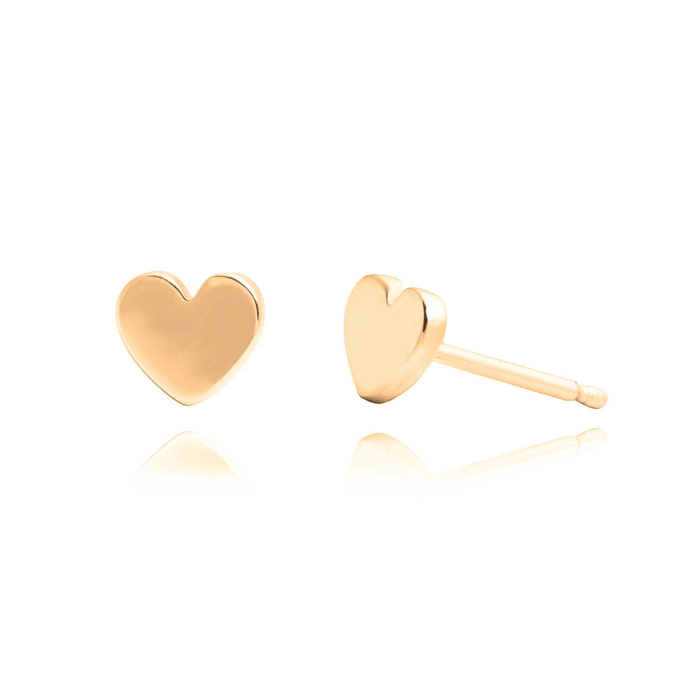 Broqueles corazón Amore de plata con baño de oro