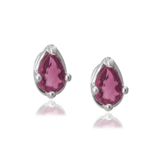 Broqueles rodolita Amor Natural plata