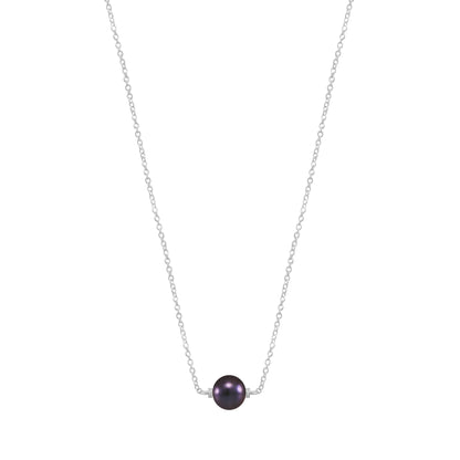 Collar con centro de perla negra