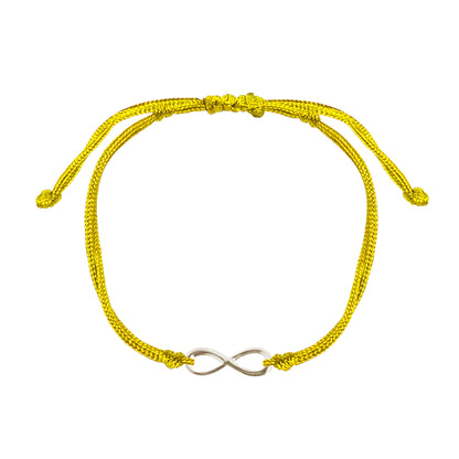 Pulsera Infinito de plata con hilo