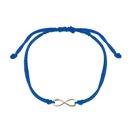 Pulsera Infinito de plata con hilo