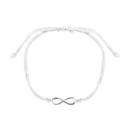 Pulsera Infinito de plata con hilo