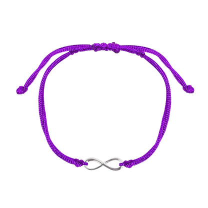 Pulsera Infinito de plata con hilo
