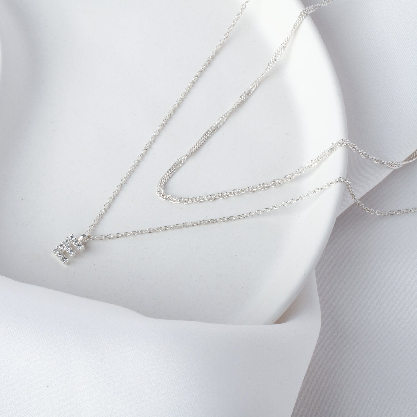 Collar de cadena torcida plata