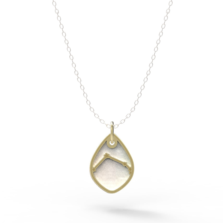 Dije Constelación zodiaco Aries de plata