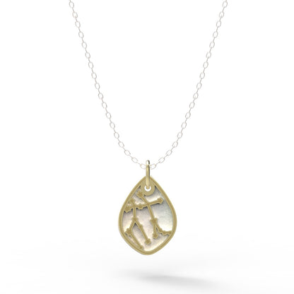 Dije Constelación zodiaco Géminis de plata