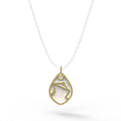 Dije Constelación zodiaco Libra de plata